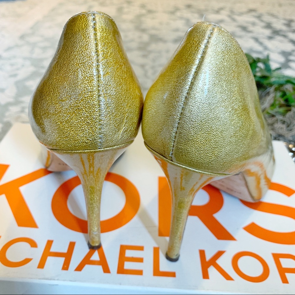 Michael Kors gold sparkly heels so 7.5 with box - Picture 3 of 5